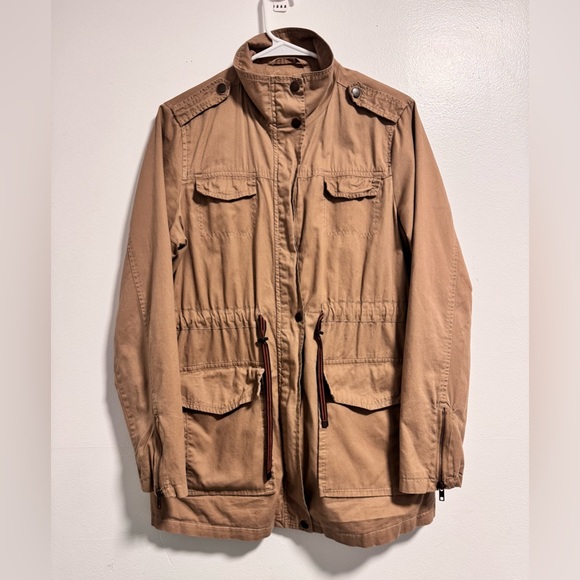 Maralyn & Me Tan Utility Anorak Jacket Women’s Medium | Lightweight - Picture 4 of 8